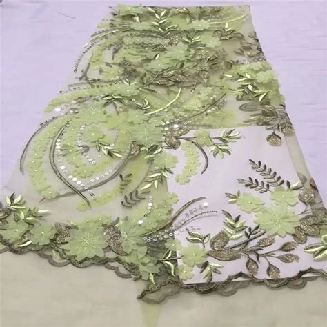 Popular Verde Tulle Lace D Decalques Bordados Rendas Venda Quente