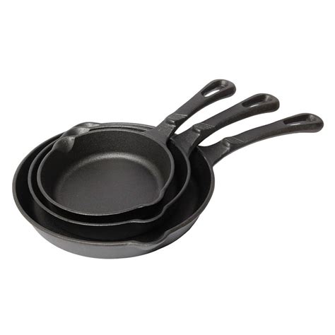 Country Cabin 3 Piece Cast Iron Skillet Set