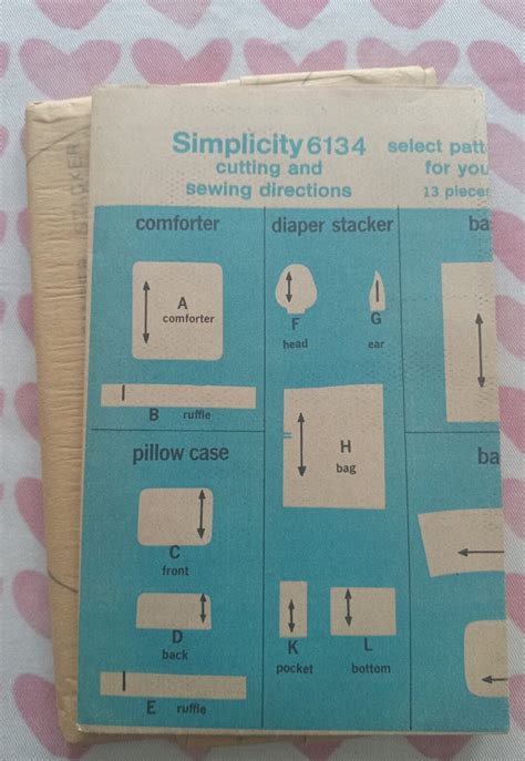 Vintage Simplicity 6134 Bunny Nursery Decor Pattern Naked Etsy