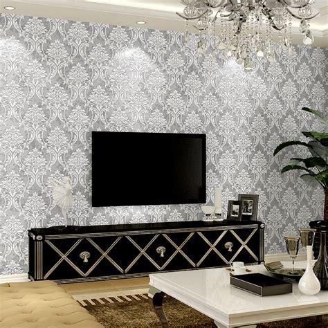 Grey Living Room Feature Wallpaper Grey Wallpaper Living Room