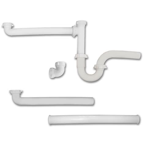 Chadwell Supply. 1-1/2" PVC DOUBLE BOWL KITCHEN SINK DRAIN INSTALLATION KIT