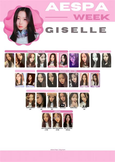 Aespa Giselle Photocard Template Agendas