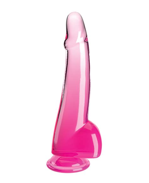 King Cock 10in Dildo W Balls Clear Pink Pipedream Satisfaction