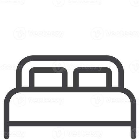 Hotel Bed With Pillow Simple Thin Line Icon 18245984 Png