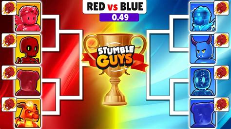 Red Vs Blue Skins Fire Punch Emote Stumble Guys Cup Youtube