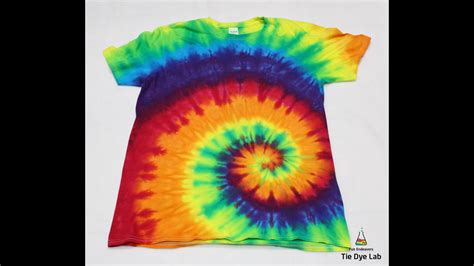 Making A Bright Colored Rainbow Spiral Tie Dye Shirt Youtube