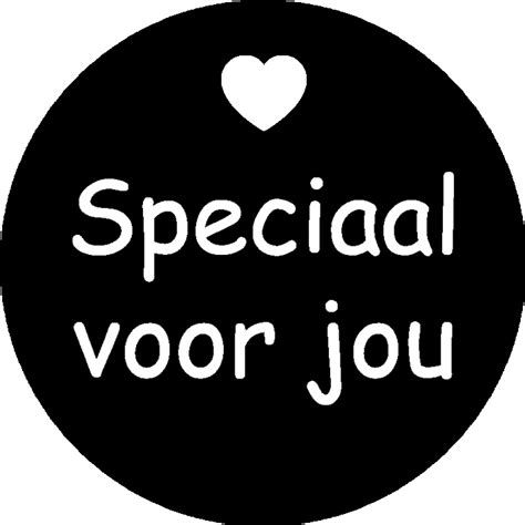 Sticker Speciaal Voor Jou Zwart Wit Hartje