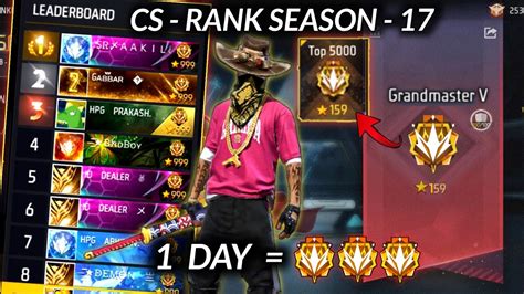 Clash Squad Rank Grandmaster In 1 Day 999 Star In Cs Ranked Without