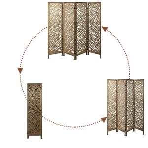 Amazon Babion 4 Panels Wood Room Divider Carved Room Dividers And