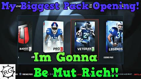 Madden Ultimate Team 16 My Biggest Mut 16 Pack Opening New Legends