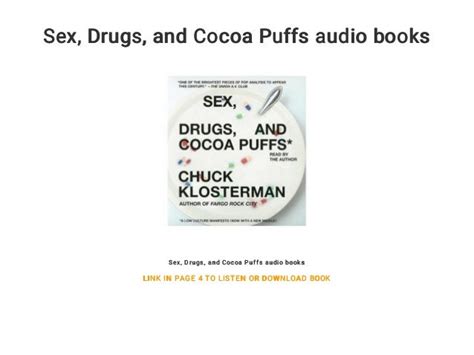 Sex Drugs And Cocoa Puffs Audio Books