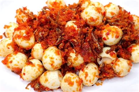 Resep Telur Puyuh Teri Balado Gampang Dan Enak Banget