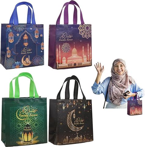 Pcs Eid Mubarak Gift Bags Ramadan Bags Muslim Party Decorations Bag