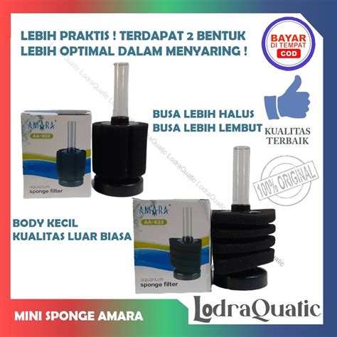 Jual Mini Sponge Filter Amara Aa Aa Biofoam Filter Aquarium