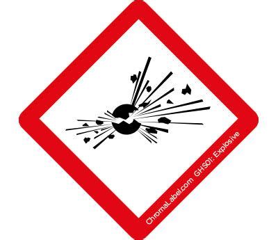 4 X 4 Permanent Durable Square D O T Hazard Labels GHS01 Explosive