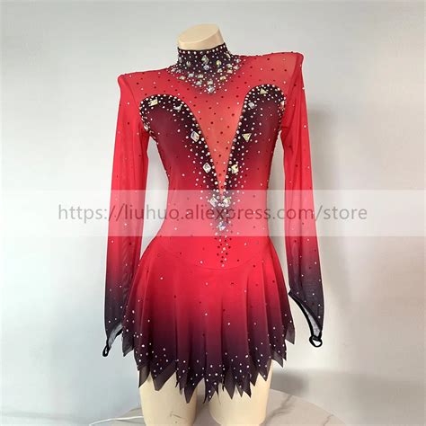 LIUHUO Women Girl Ice Figure Skating Dress Performance Rhythmic