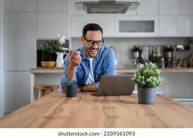 Cheerful Businessman Having Phone Call On Stock Photo