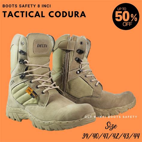 Jual PROMO Sepatu Pria DLT USA Tactical Cordura Gurun 8 Inci Tinggi