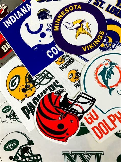 NFL Teams editorial photo. Image of stickers, football - 112873041