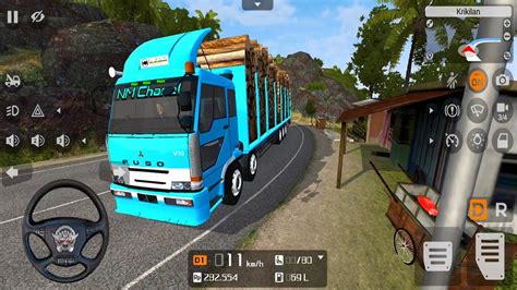 GAME MOBIL TRUK FUSO LOGGING MUATAN KAY MOD BUSSID TRUK SIMULATOR