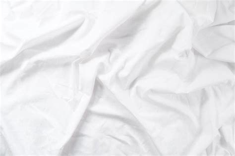 Crumpled Sheet Morning Bed White Fabric Texture