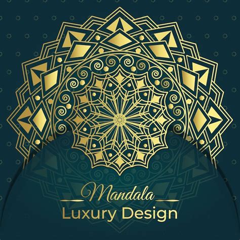 Belos Mandalas De Luxo De Ouro Vetor Premium