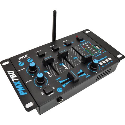 Pyle Pro Pmx7bu Compact 3 Channel Dj Mixer With Bluetooth Pmx7bu