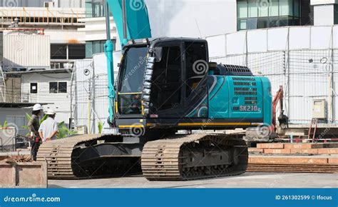 Kobelco Sk210 Lc Hydraulic Excavator Editorial Stock Image Image Of