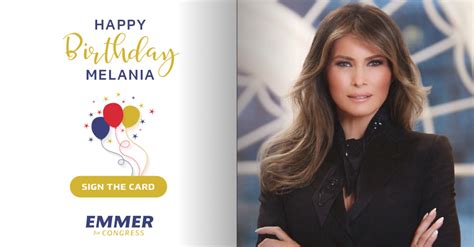 Happy birthday, Melania Trump! – Tom Emmer for Congress