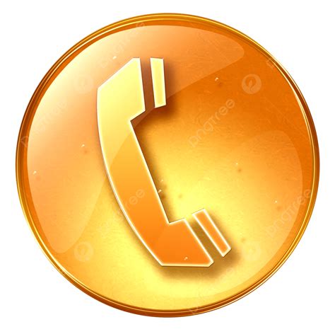 Phone Icon Yellow Isolated On White Background Amber, Glass, Page ...