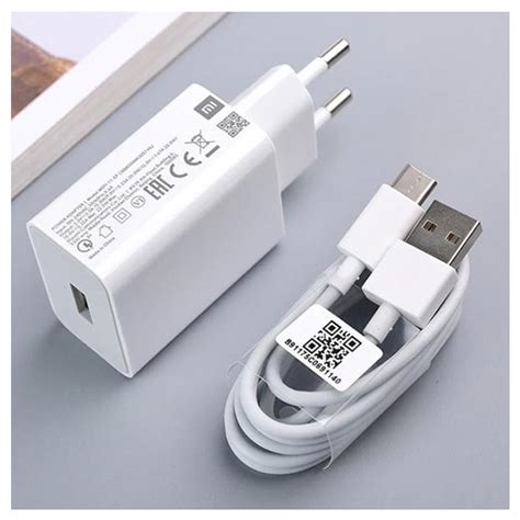 Chargeur USB Xiaomi Câble USB C MDY 11 EP 3A 22 5W Blanc