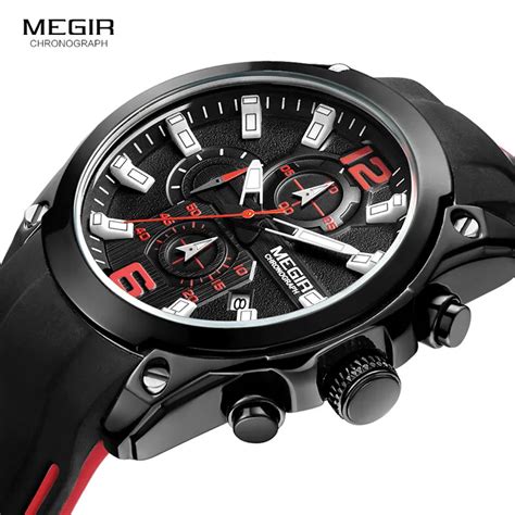 Megir Sports Watches Men Luxury Brand Army Military Mens Watches Clock