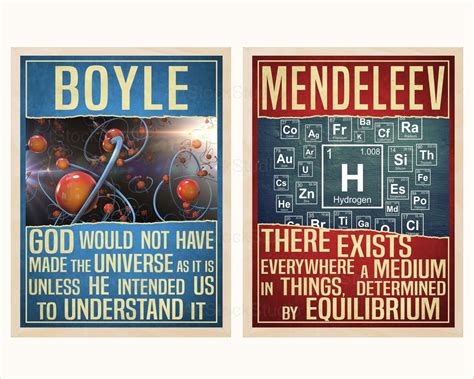 Chemistry Decor Famous Chemists Printable Posters Etsy