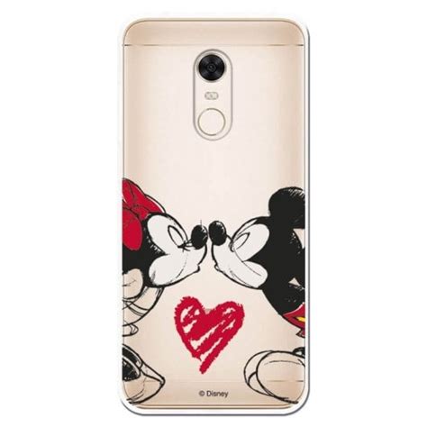 Funda Para Xiaomi Redmi Plus Oficial De Disney Mickey Y Minnie Beso