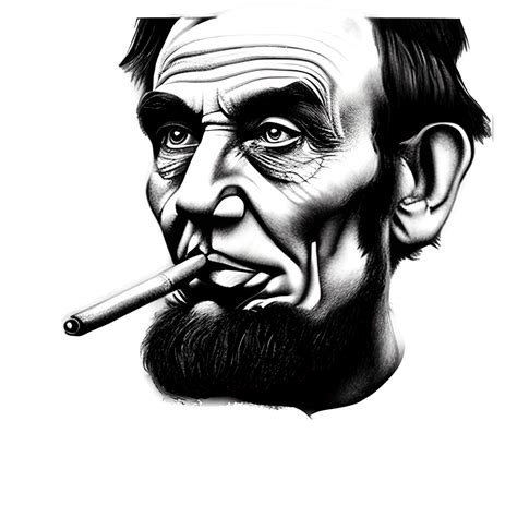 Abe Lincoln Smoking A Joint · Creative Fabrica