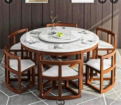 Seater Marble Top Teak Wood Dining Table Set At Rs Piece In