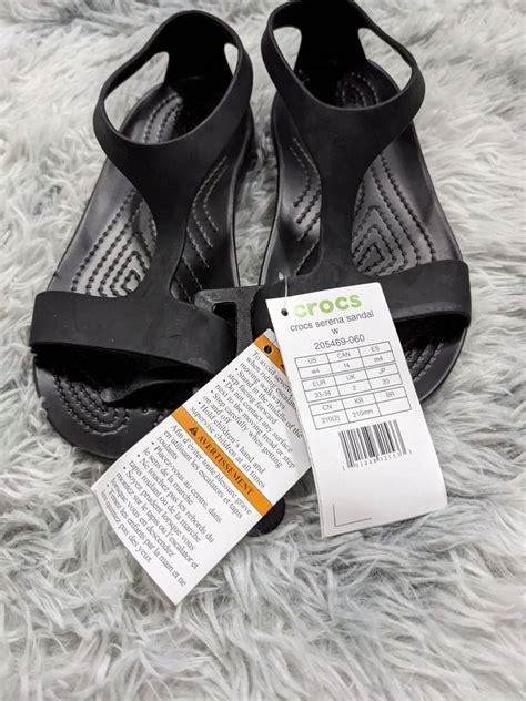 Crocs Women Serena Sandals Black Black Actual Cm On Carousell