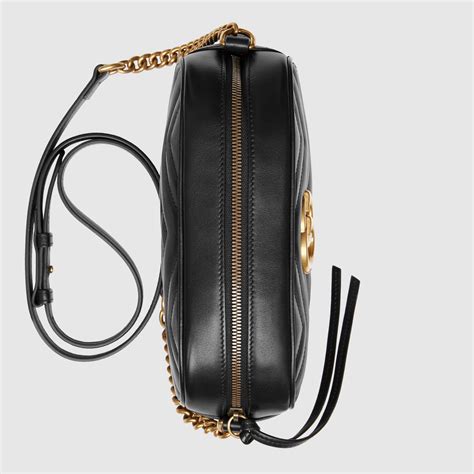 Sac Paule Petite Taille Motif Gg Marmont Matelass En Cuir Noir