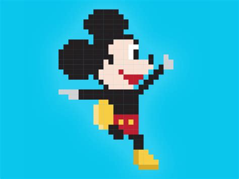 Mickey Mouse Pixel Art Minecraft