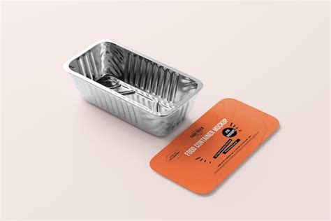 Premium Psd Aluminum Food Container Mockup