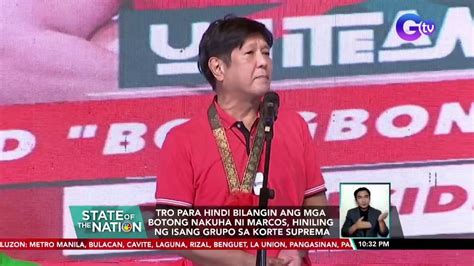 Tro Para Hindi Bilangin Ang Mga Botong Nakuha Ni Marcos Hiniling Ng