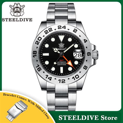 STEELDIVE SD1992 GMT Dive Watch NH34 Automatic Mechanical Movement