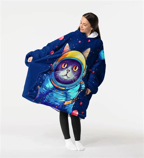 Astronaut Cat Huggie Blanket Official Store