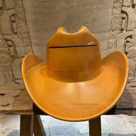 Urban Italian Cowboy Hat Ice Bucket Maple Wood Alfonso Bini Firenze