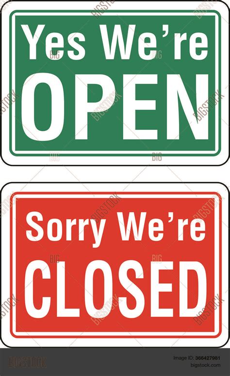 Open Closed Door Sign Vector And Photo Free Trial Bigstock