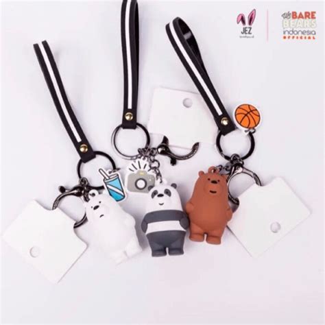 Jual We Bare Bears Keychain Gantungan Tas Mobil Kunci Boneka Miniso