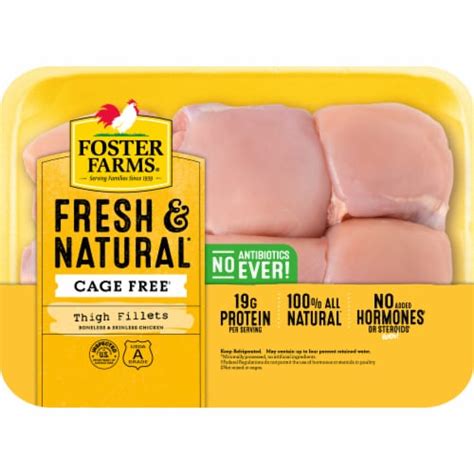 Foster Farms Fresh And Natural Cage Free Boneless Skinless Chicken Thigh