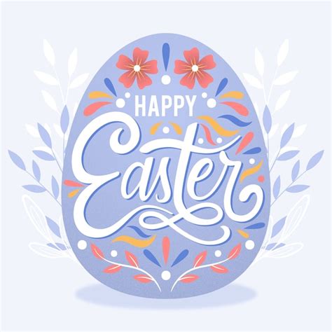 Free Vector Happy Easter Day With Colorful Egg