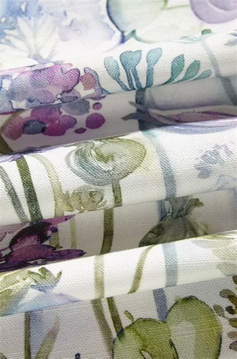 Voyage Country Hedgerow Furnishing Fabric Lilac Cream 2 6m Etsy