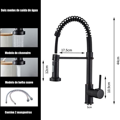 Torneira Cozinha Gourmet Monocomando Spray Extensor Shopee Brasil